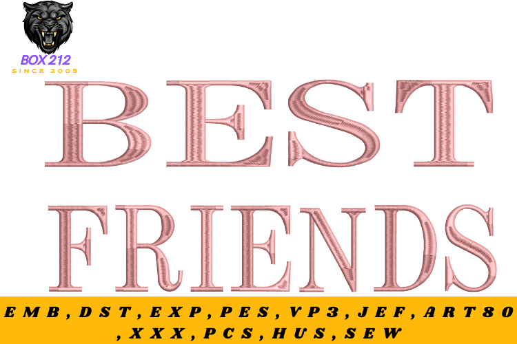 Best Friends Embroidery Design