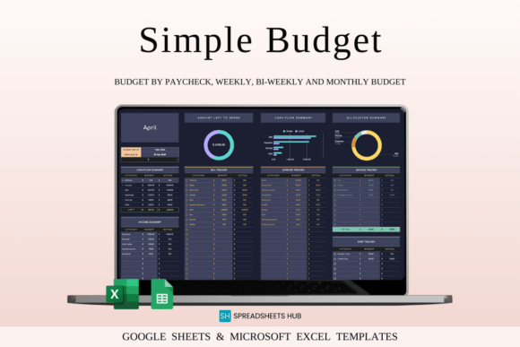 Budget Planner Template in Google Sheets Graphic Graphic Templates By SpreadsheetsHub
