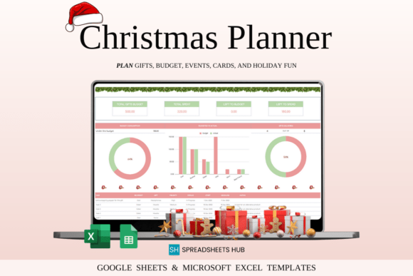 Christmas Planner Excel & Google Sheet