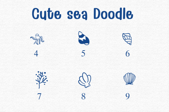 Cute Sea Doodle Font - Preview 3