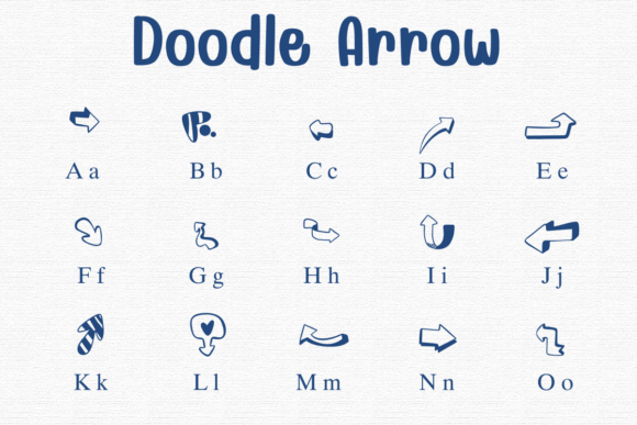 Doodle Arrow Font - Preview 1