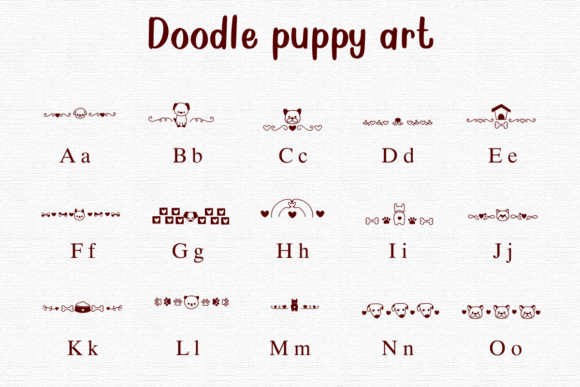 Doodle Puppy Art Font - Preview 1