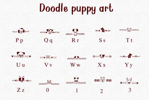 Doodle Puppy Art Font - Preview 2
