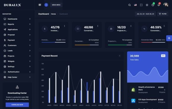 Duralux - PHP Admin & Dashboard Template