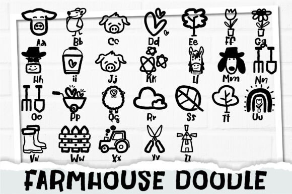 Farmhouse Doodle Font - Preview 2