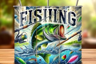 Fishing 20oz Tumbler Wrap Sublimation V5 Graphic by Popular Prints ...