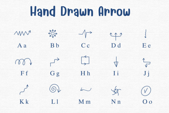 Hand Drawn Arrow Font - Preview 1