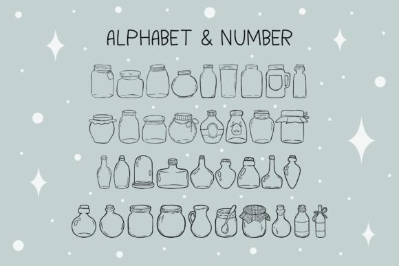Jars Font PNG with transparent background - Preview 1