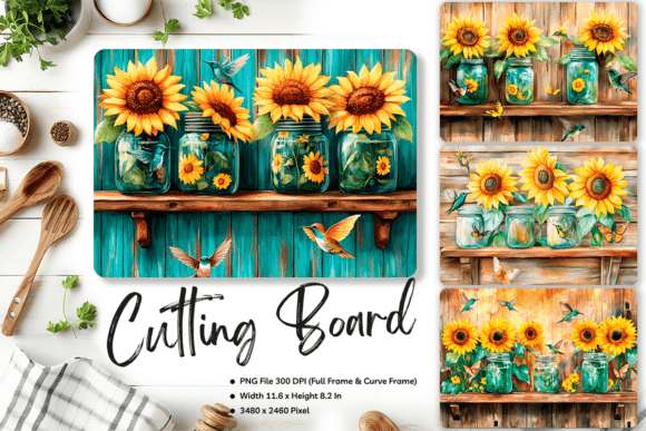 Sunflower Cutting Board Design