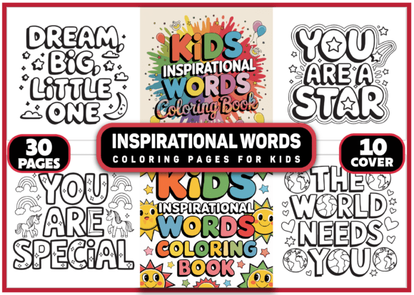 30 Inspirational Words Coloring Pages