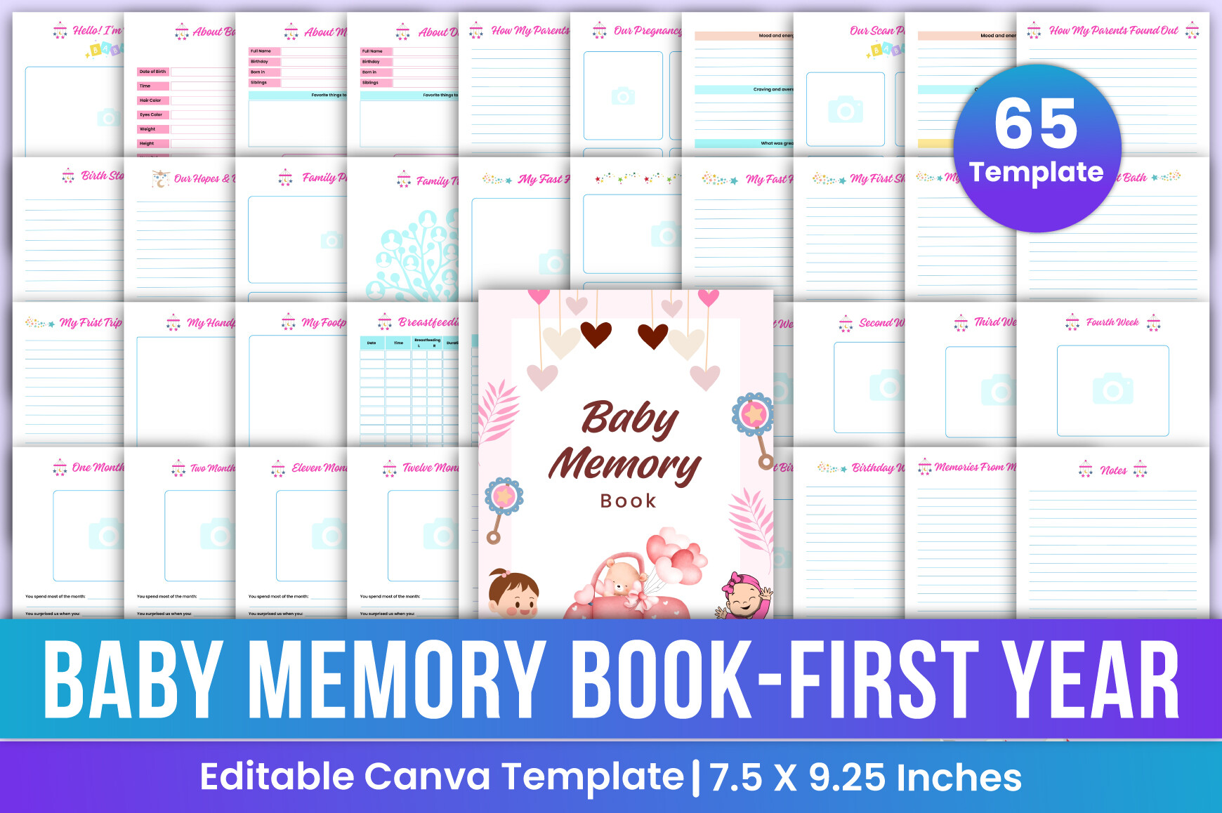 Baby Memory Book - First Year Canva