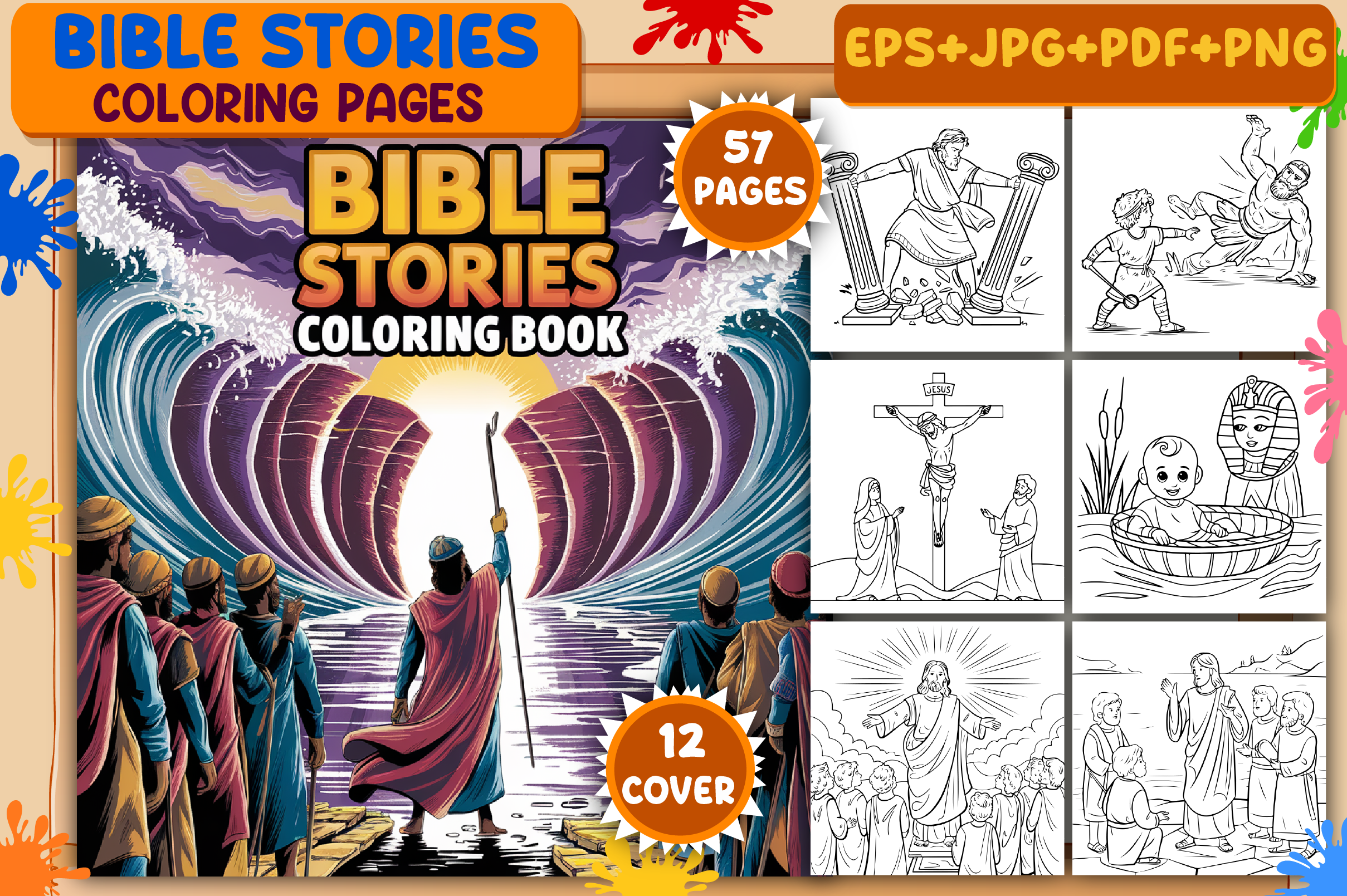 Bible Stories Coloring Pages for Adults