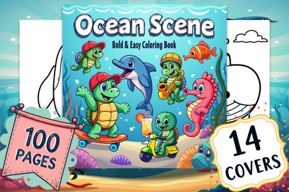 Bold and Easy Ocean Scene Coloring Pages
