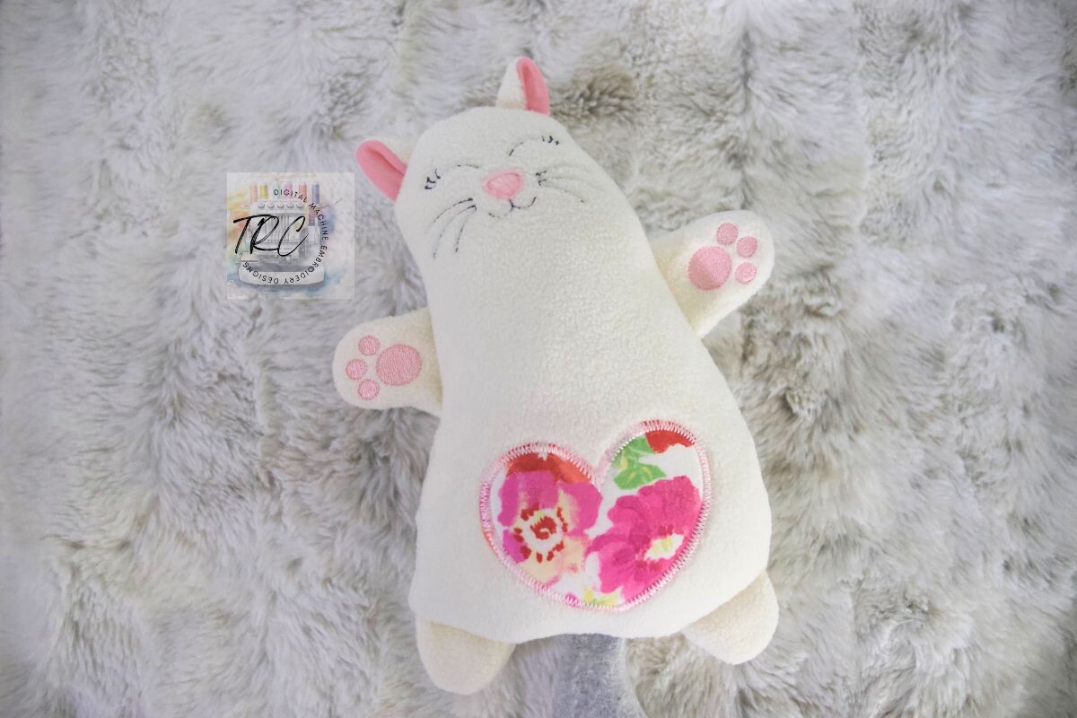 Cat Stuffie ITH Embroidery Design