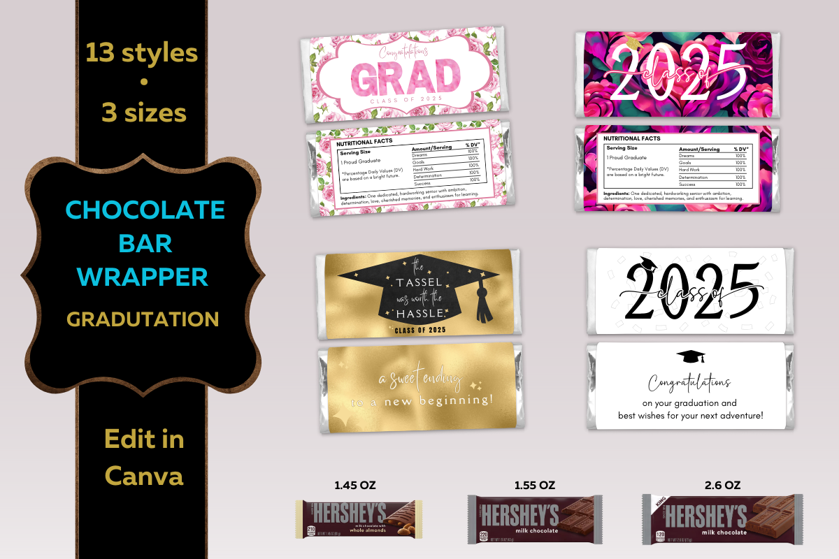 Chocolate Wrapper - Graduation (Canva)