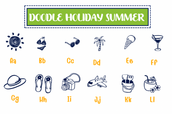 Doodle Holiday Summer Font - Preview 1