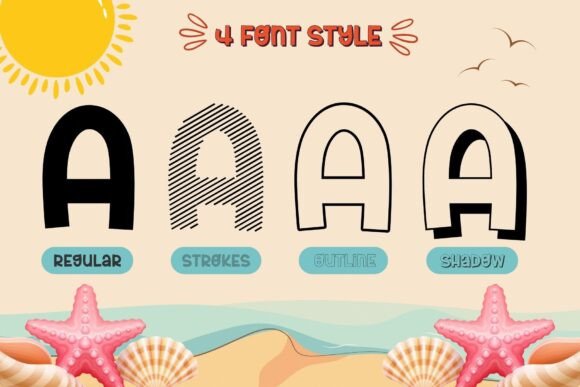 Fox Sunrise Font PNG with transparent background - Preview 1