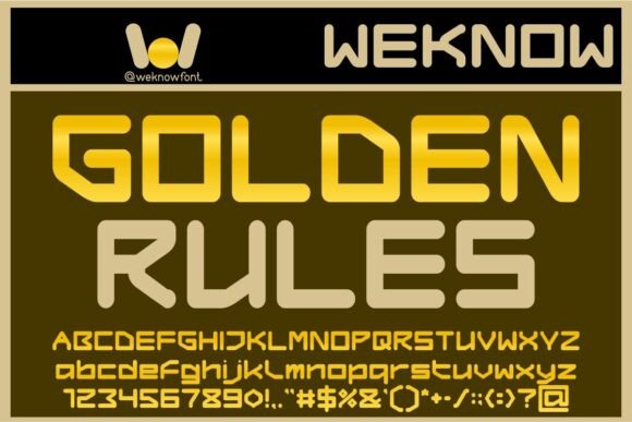 Gold Standard Font PNG with transparent background - Preview 4