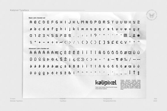 Kalipixel Font PNG with transparent background - Preview 5