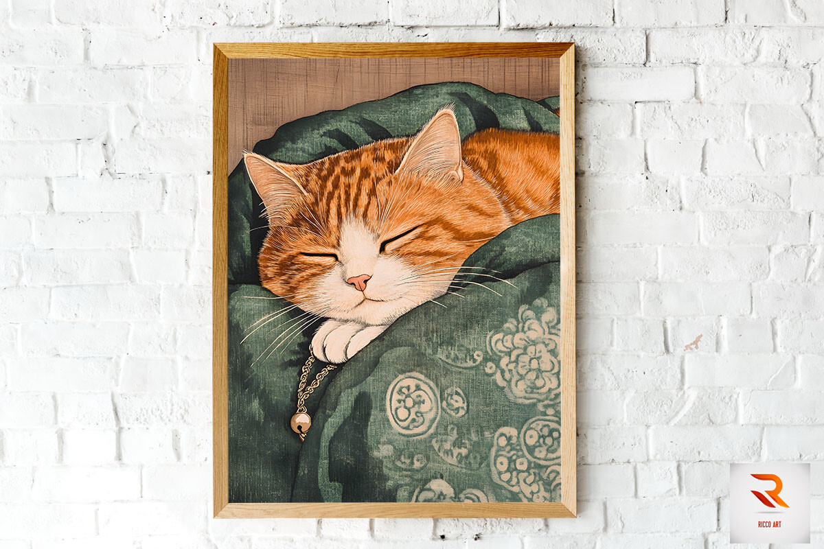 Kawaii Cute Cat Japanese Style Wall Art Graphic by Ricco Art · Creative ...