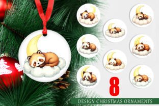 Ornament Sleepy Panda Cloud Graphic by Artnoy · Creative Fabrica