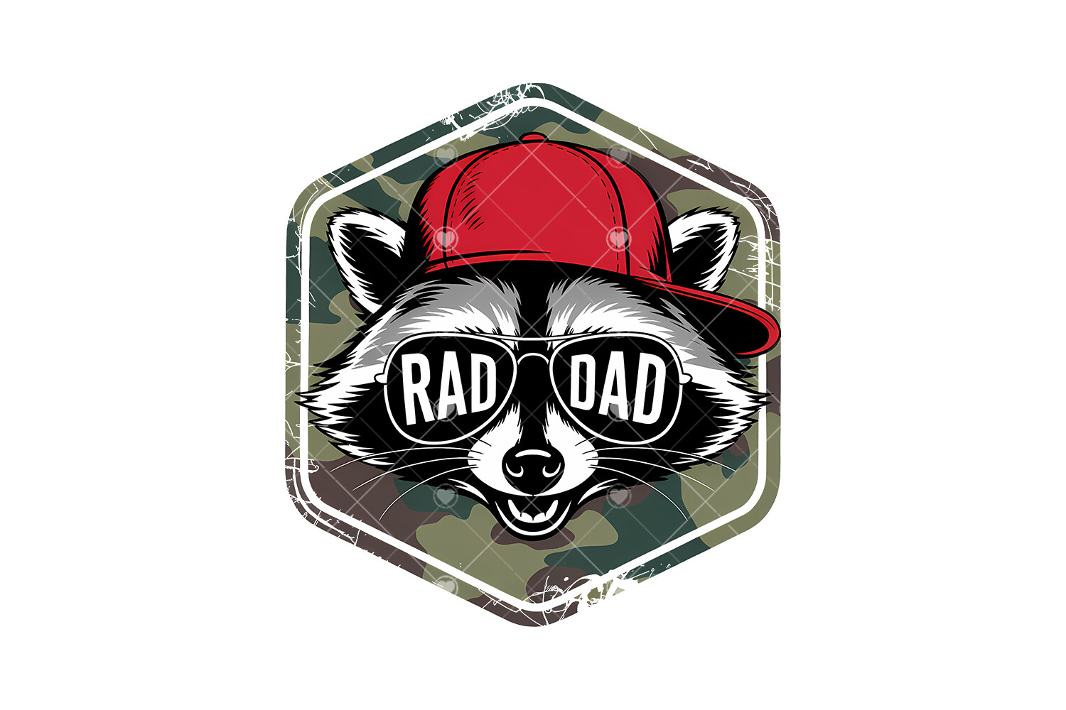 Rad Dad Camo Cool Funny Father's Day PNG Graphic by TinyBig Studio ...