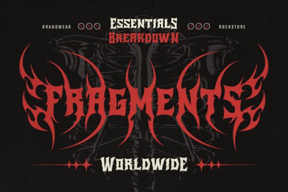 Red Band Font PNG with transparent background - Preview 1