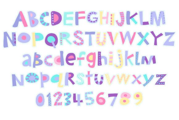 Smorgasbord Easter Font PNG with transparent background - Preview 1