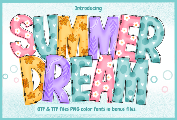 Preview specimen of Summer Dream decorative font
