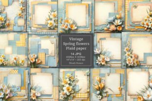 Vintage Spring Flowers Digital Paper Graphic by Blush Roses · Creative ...
