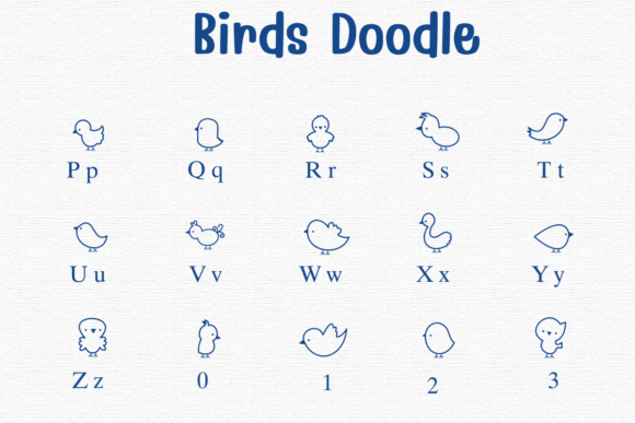 Birds Doodle Font - Preview 2
