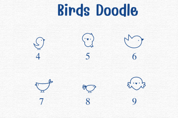 Birds Doodle Font - Preview 3