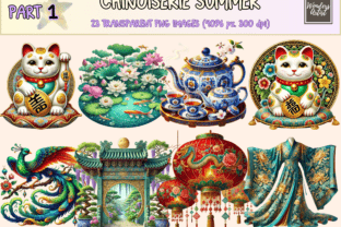 Chinoiserie Summer P1 Clipart Graphic by Wonders Artist · Creative Fabrica