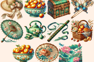 Chinoiserie Summer P2 Clipart Graphic by Wonders Artist · Creative Fabrica