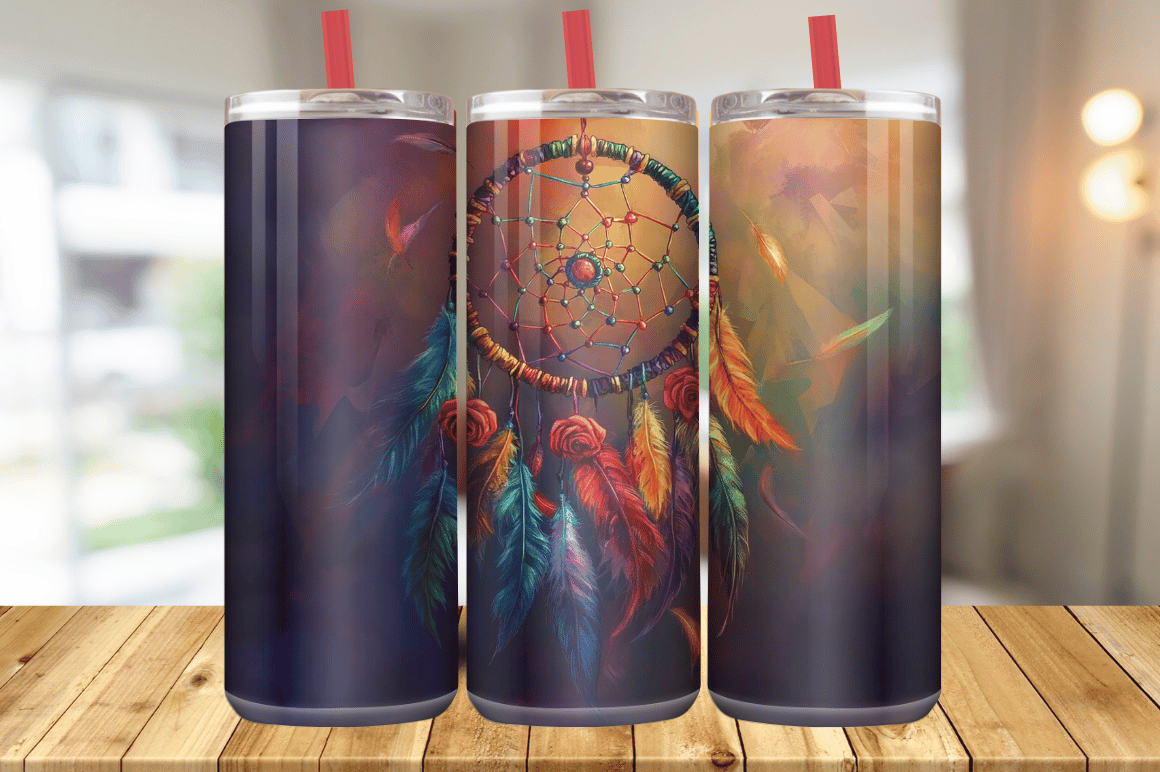 Colorful Dreamcatcher 20oz Tumbler Wrap Graphic by Magic Creative ...