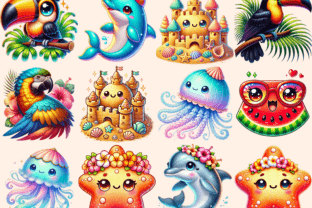 Cute Tropical Summer P2 Graphic by Wonders Artist · Creative Fabrica