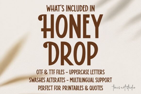 Honey Drop Font PNG with transparent background - Preview 2