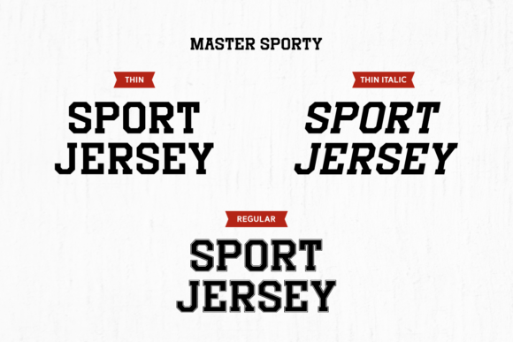 Master Sporty Font PNG with transparent background - Preview 1