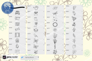 Spring Bloom Brush Set for Procreate Graphic by JeerawanTH · Creative ...