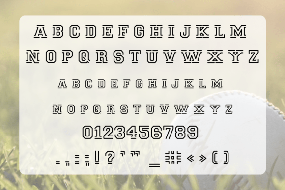 Baseball School Font - Preview 1