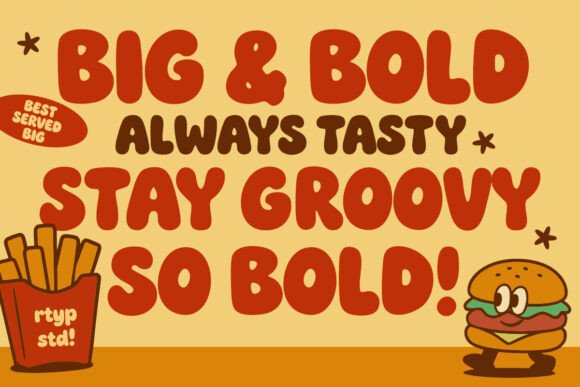 Chubby Dinner Font PNG with transparent background - Preview 3
