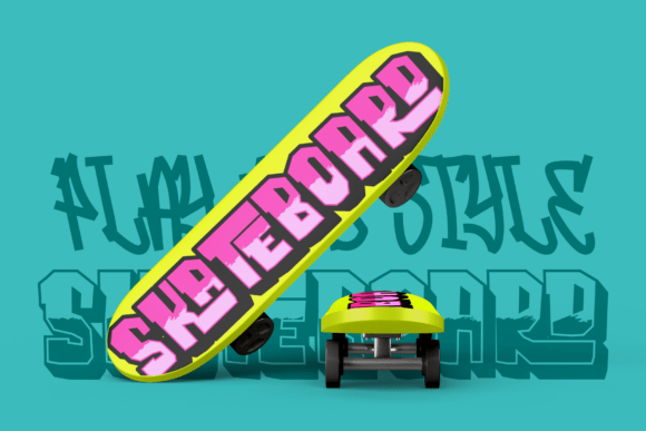 Dripsblack Graffiti Font PNG with transparent background - Preview 2