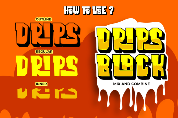 Dripsblack Graffiti Font PNG with transparent background - Preview 6