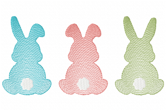 Easter Bunny Embroidery Design