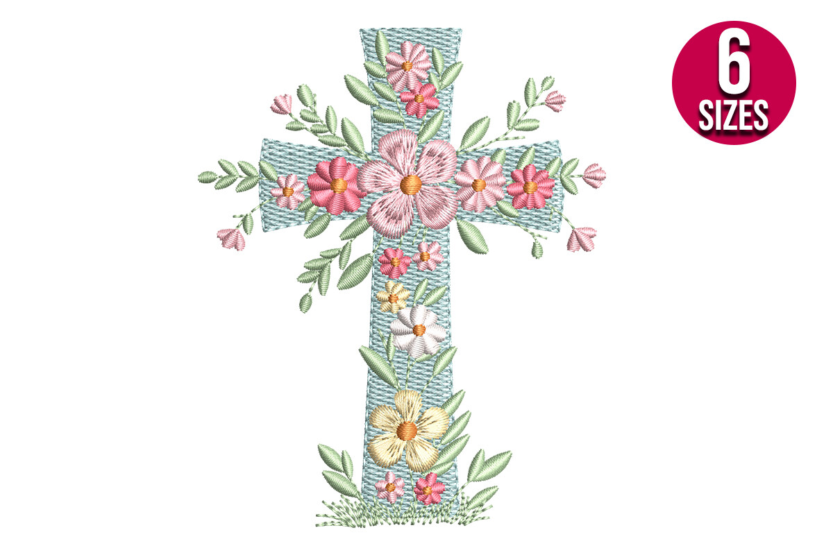 Floral Easter Cross