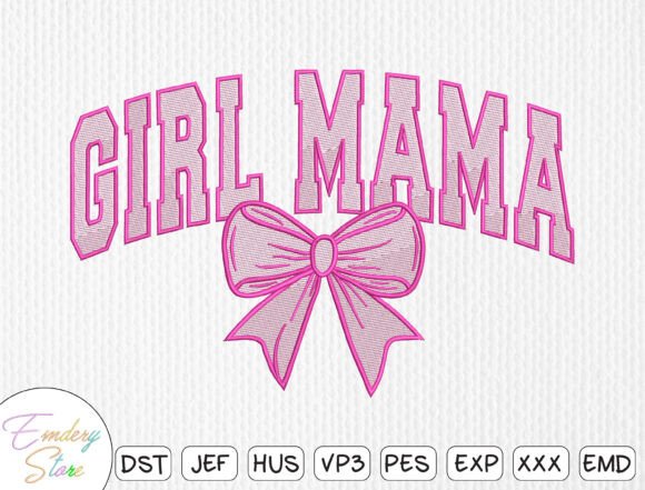 Mother Day, Girl Mama Embroidery Design