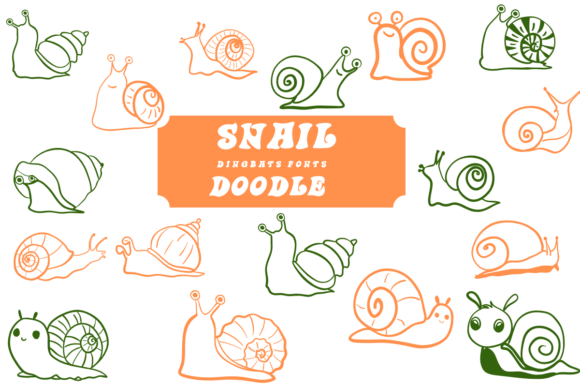 Snail Doodle Polices Dingbats Police Par Suphitchaya