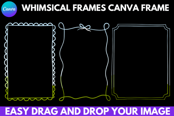 Whimsical Frames Canva Frame Bundle for playful creative projects