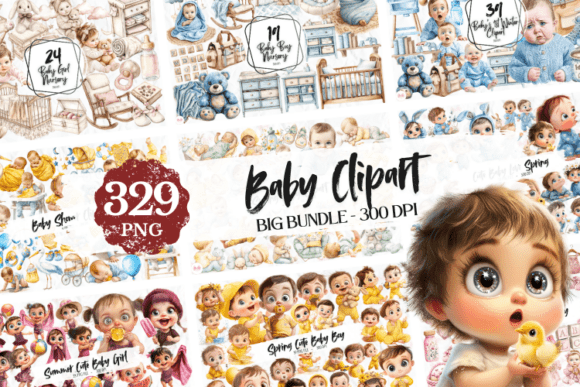 Baby Clipart Big Bundle Graphic by Markicha Art · Creative Fabrica