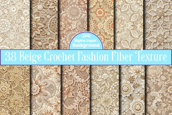 Beige Crochet Fashion Fiber Texture